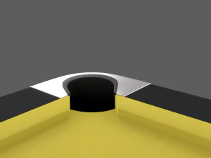 8 ball pool table setting yellow 3D Model