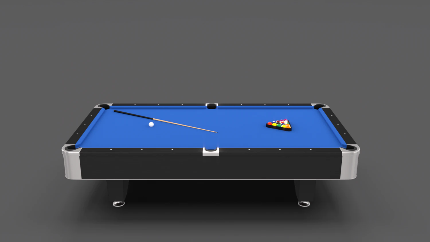 8 ball pool table blue 3D Model .c4d .max .obj .3ds .fbx .stl .blend 