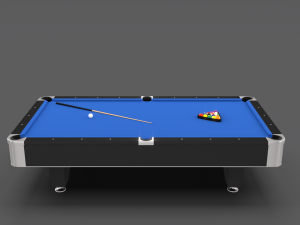 8 ball pool table blue 3D Model