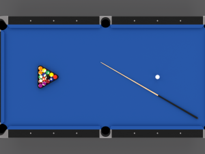 8 ball pool table blue 3D Model