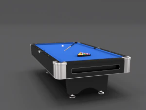 8 ball pool table blue 3D Model