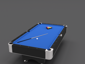 8 ball pool table blue 3D Model