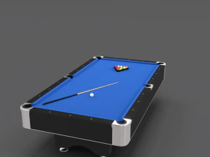 8 ball pool table blue 3D Model