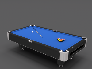 8 ball pool table blue 3D Model