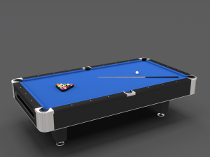 8 ball pool table blue 3D Model
