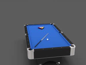 8 ball pool table blue 3D Model