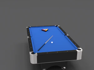 8 ball pool table blue 3D Model