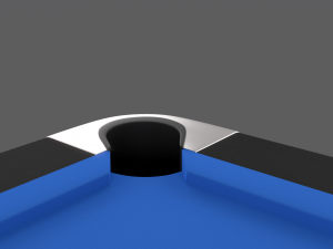 8 ball pool table blue 3D Model