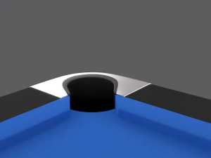 8 ball pool table blue 3D Model