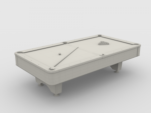 8 ball pool table blue 3D Model