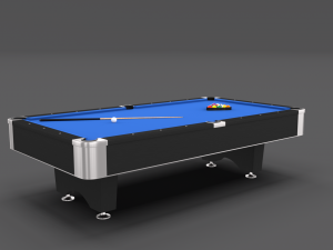 8 ball pool table blue 3D Model