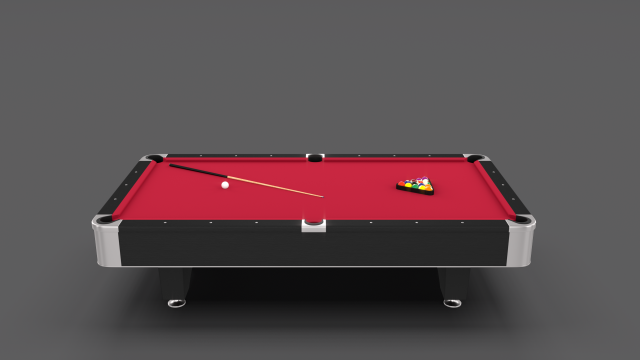 8 ball pool table red Modello 3D .c4d .max .obj .3ds .fbx .stl .blend 