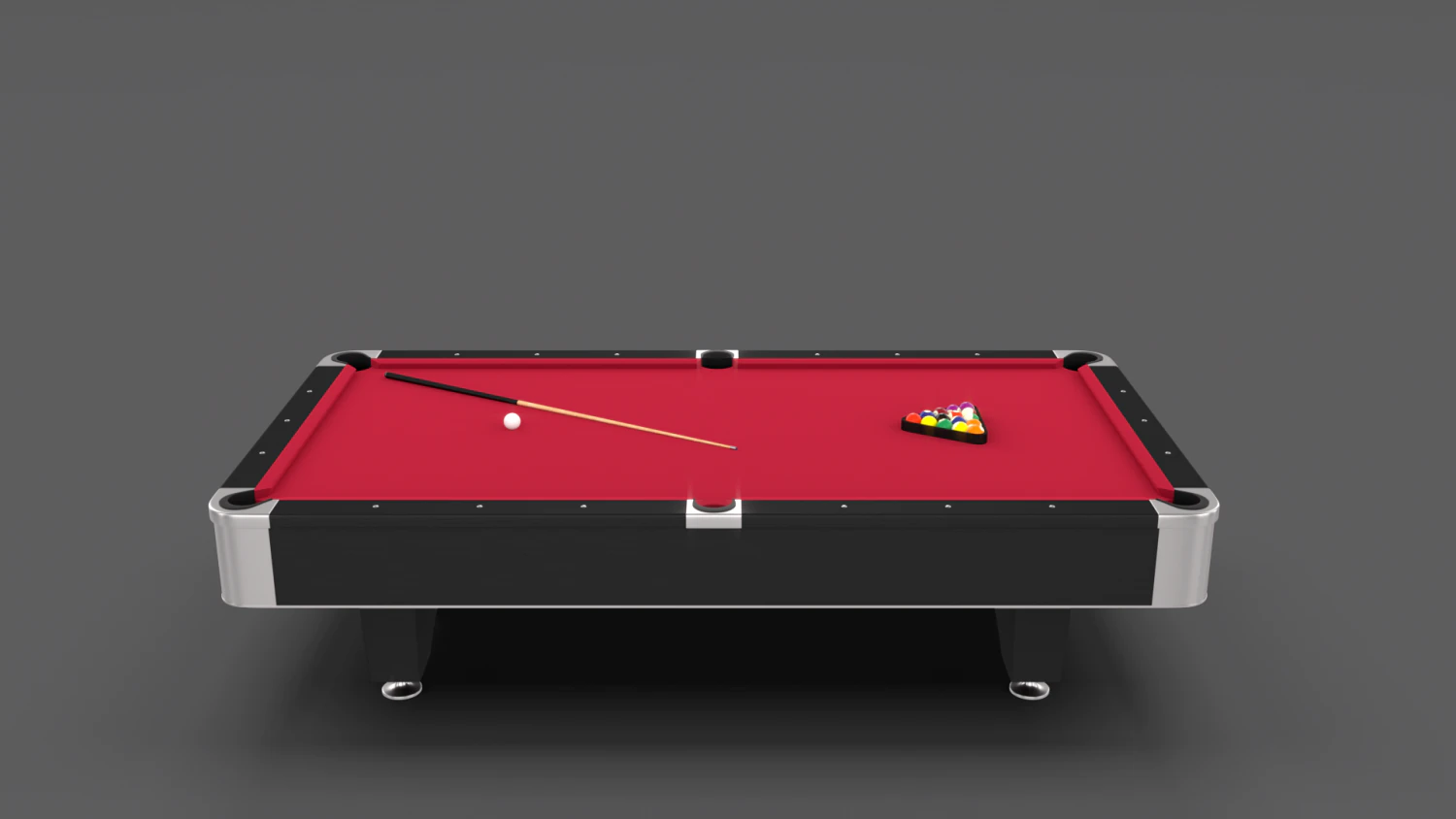 8 ball pool table red 3D Model .c4d .max .obj .3ds .fbx .stl .blend 