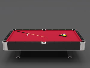 8 ball pool table red 3D Model
