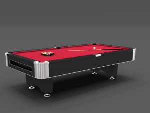 8 ball pool table red Modello 3D