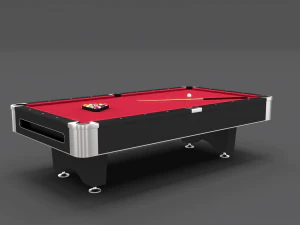 8 ball pool table red 3D Model