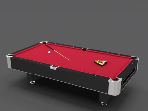 8 ball pool table red 3D Model