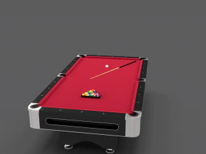 8 ball pool table red 3D Model