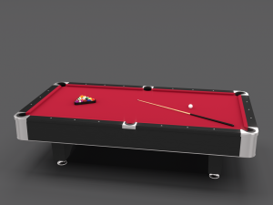 8 ball pool table red Modello 3D