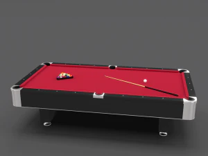 8 ball pool table red 3D Model