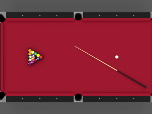 8 ball pool table red Modello 3D