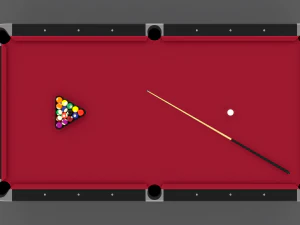 8 ball pool table red 3D Model