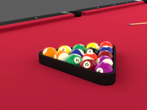 8 ball pool table red 3D Model