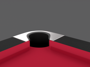 8 ball pool table red Modello 3D