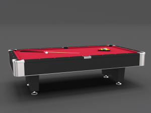 8 ball pool table red Modello 3D