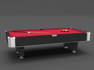 8 ball pool table red 3D Model