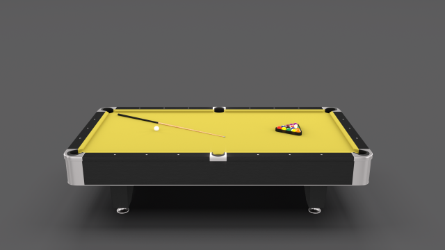 8 ball pool table yellow 3D Model .c4d .max .obj .3ds .fbx .stl .blend 