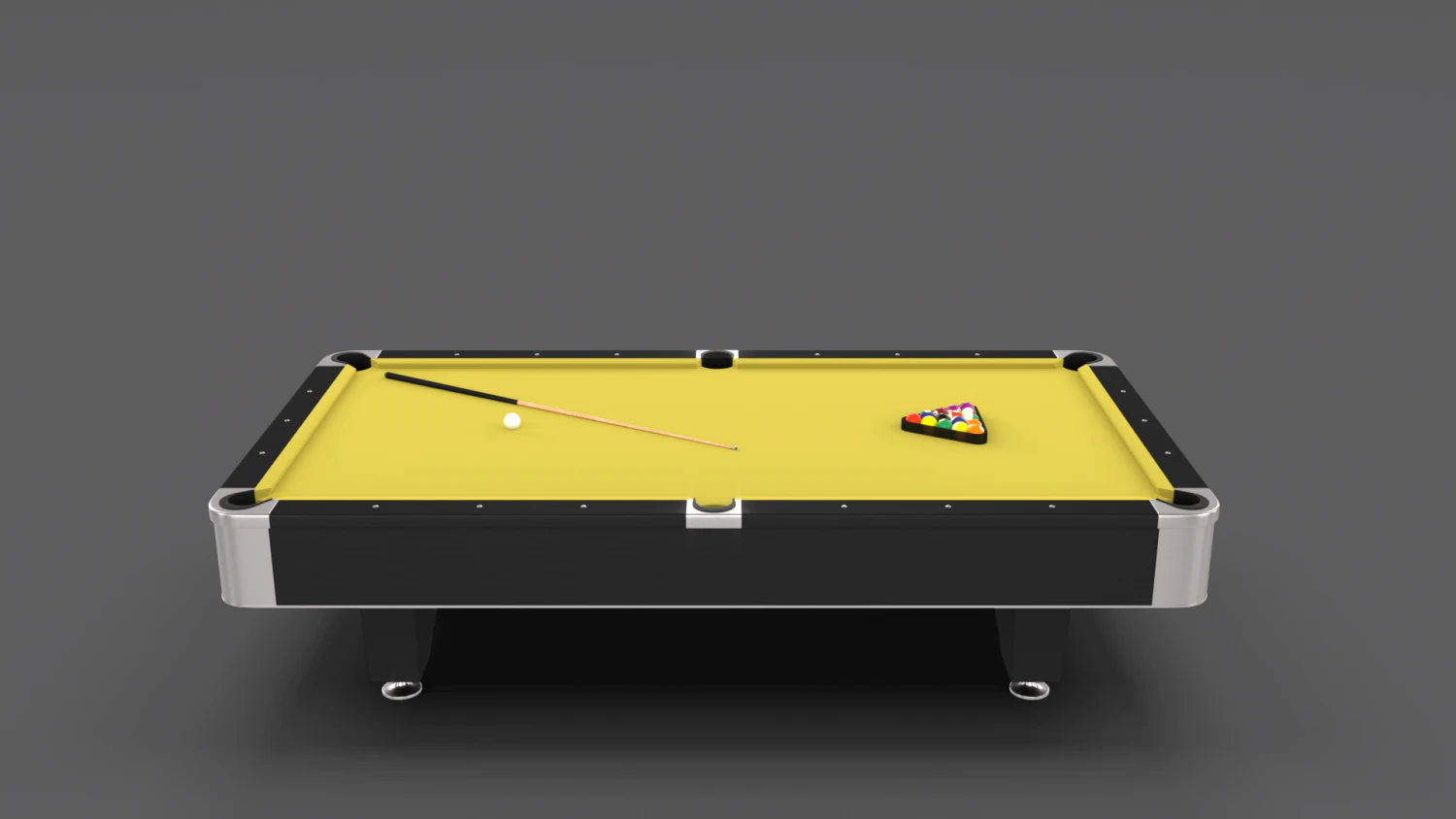 8 ball pool table yellow 3D Model .c4d .max .obj .3ds .fbx .stl .blend 