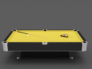 8 ball pool table yellow 3D Model