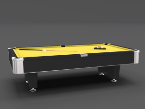 8 ball pool table yellow 3D Model