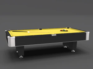 8 ball pool table yellow 3D Model