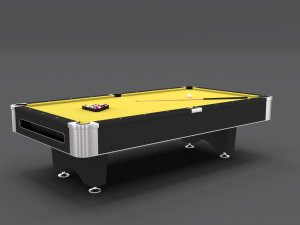 8 ball pool table yellow 3D Model