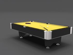 8 ball pool table yellow 3D Model