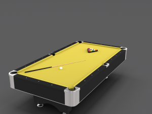 8 ball pool table yellow 3D Model