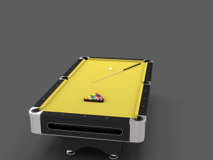 8 ball pool table yellow 3D Model