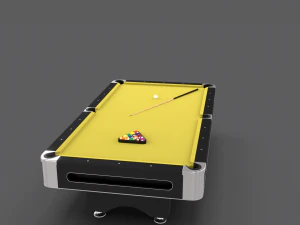 8 ball pool table yellow 3D Model
