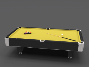 8 ball pool table yellow 3D Model