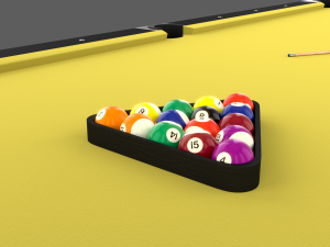 8 ball pool table yellow 3D Model