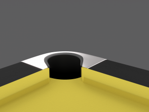 8 ball pool table yellow 3D Model