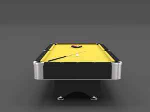 8 ball pool table yellow 3D Model