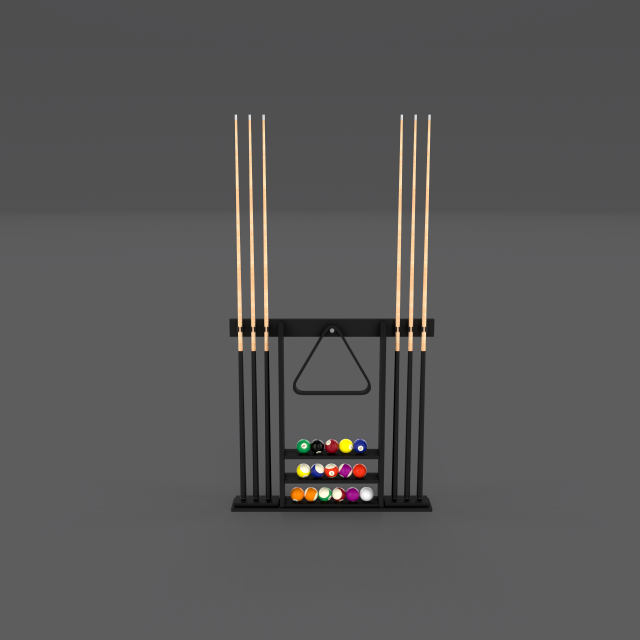 8 ball pool rack 3D Model .c4d .max .obj .3ds .fbx .stl .blend 