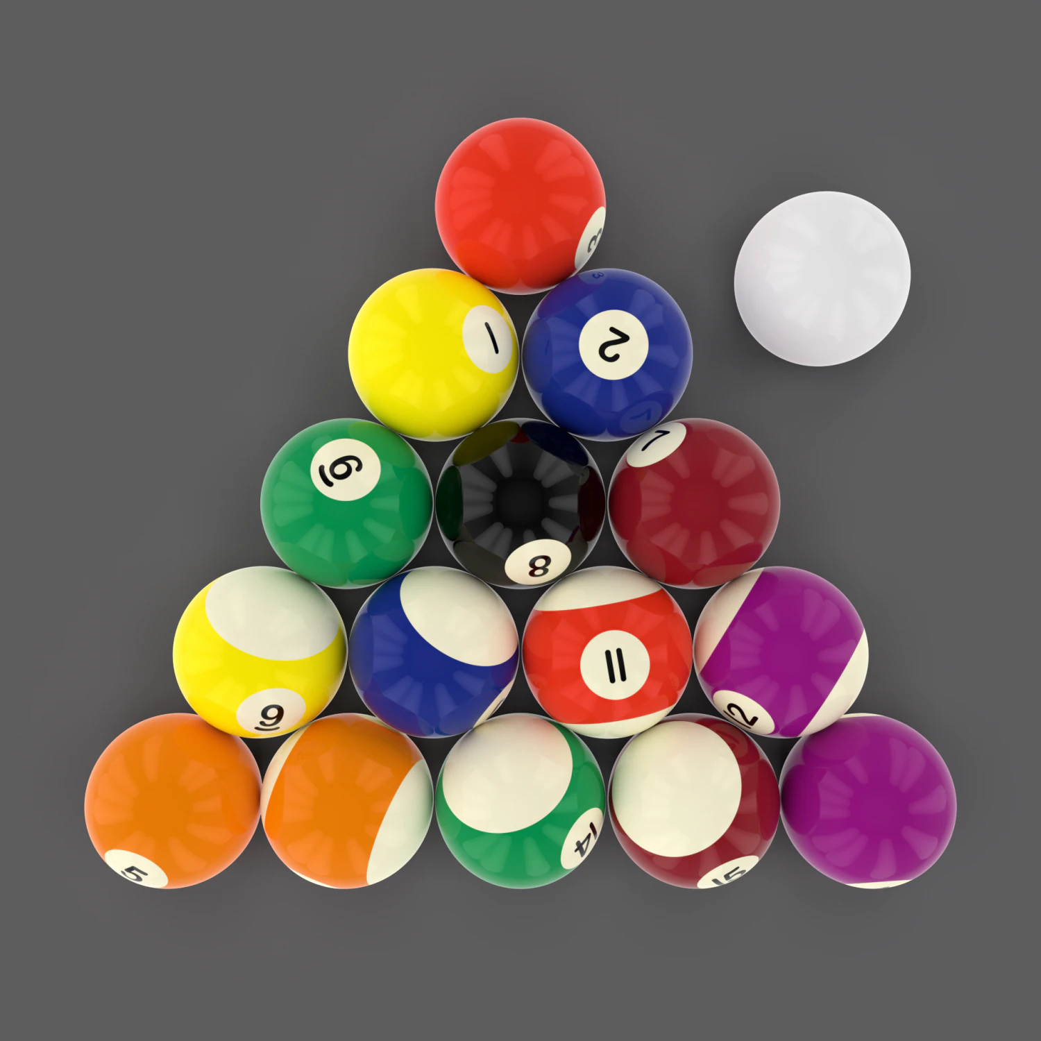 pool ball pack 3D Model .c4d .max .obj .3ds .fbx .stl .blend 