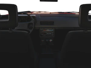 1981 audi coupe quattro with interior red 3D Model
