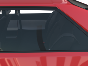 1981 audi coupe quattro with interior red Modelo 3D
