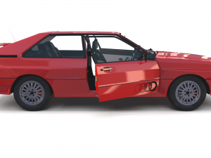 1981 audi coupe quattro with interior red Modelo 3D
