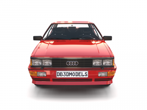 1981 audi coupe quattro with interior red Modelo 3D